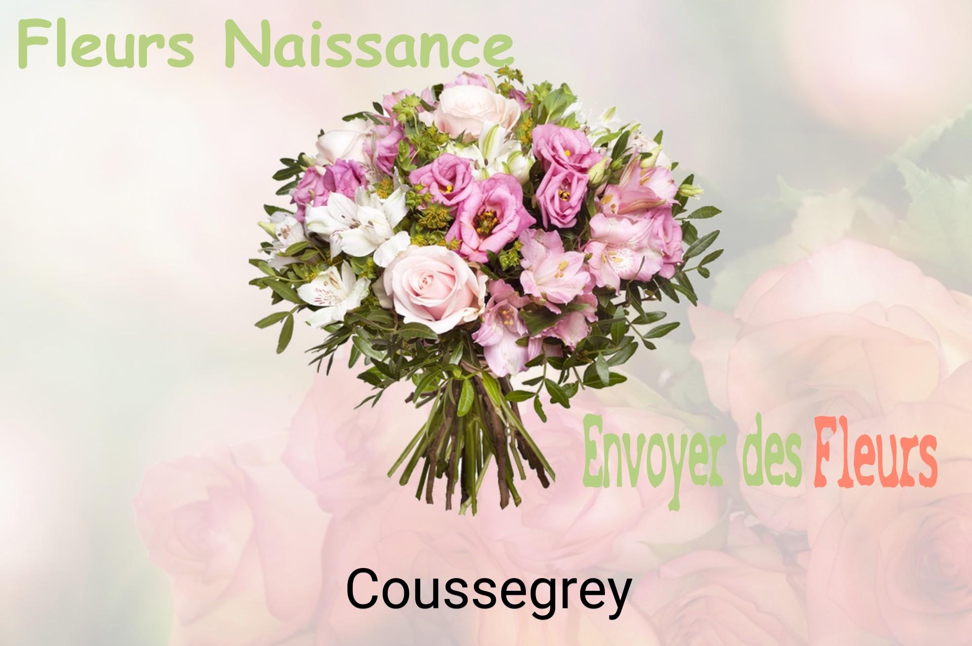 Bouquet de fleurs de naissance livré à Coussegrey